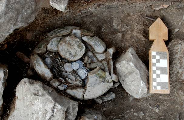 Ohrid, Plaoshnik 2007 Deposit with 2838 silver Venetian coins from the XIV century